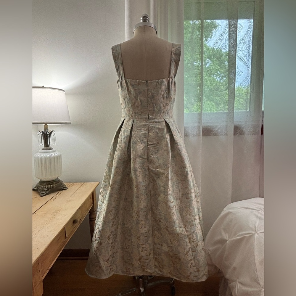 By Camilla Limited EditionGeorgina Dress, Large, EUC, Blue, Cream, Gold Metallic - Picture 6 of 16